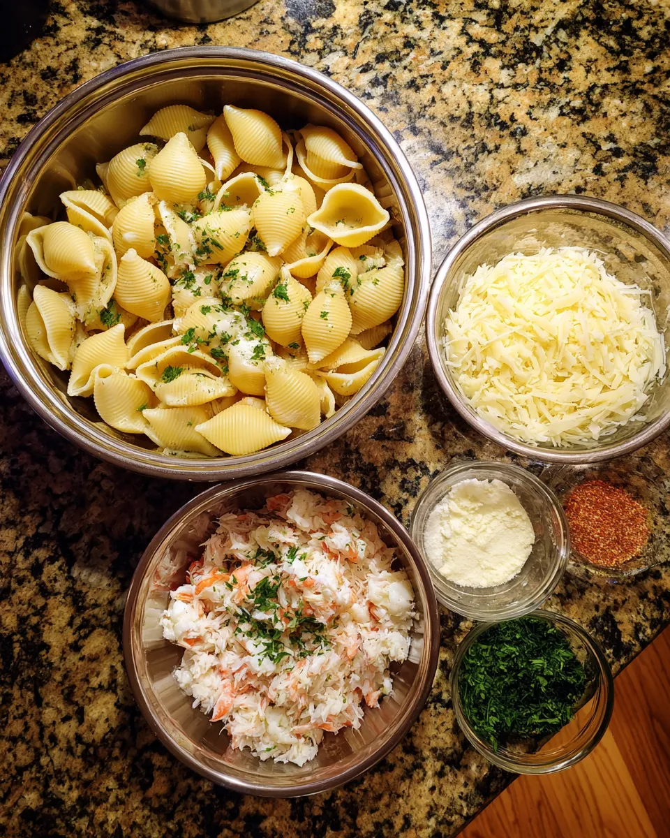 Ingredients for Deliciously Decadent Shrimp Crab Stuffed Shells