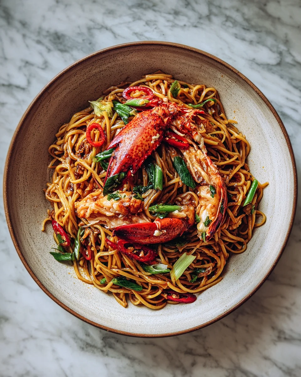 Spicy Lobster Noodle Stir Fry