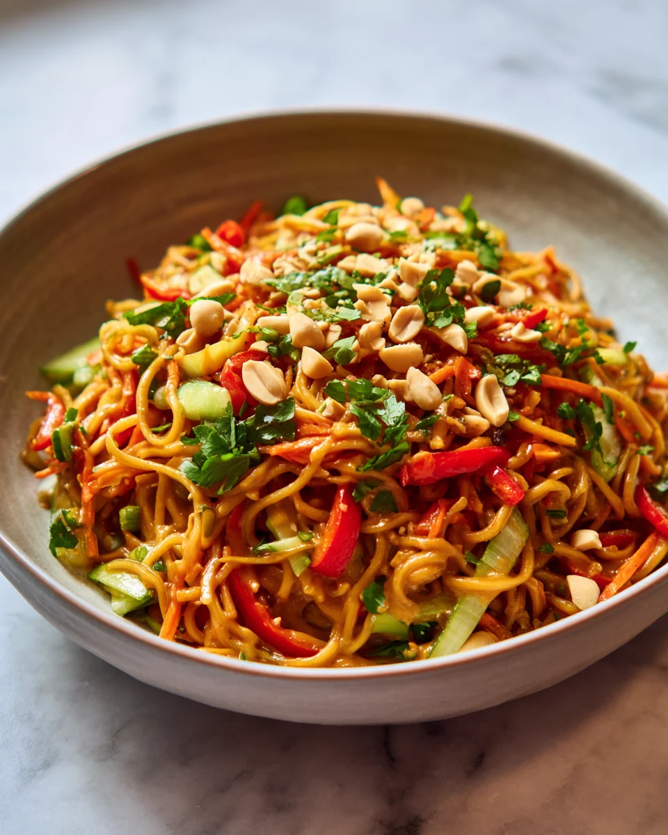 Spicy Peanut Noodle Salad Bowl