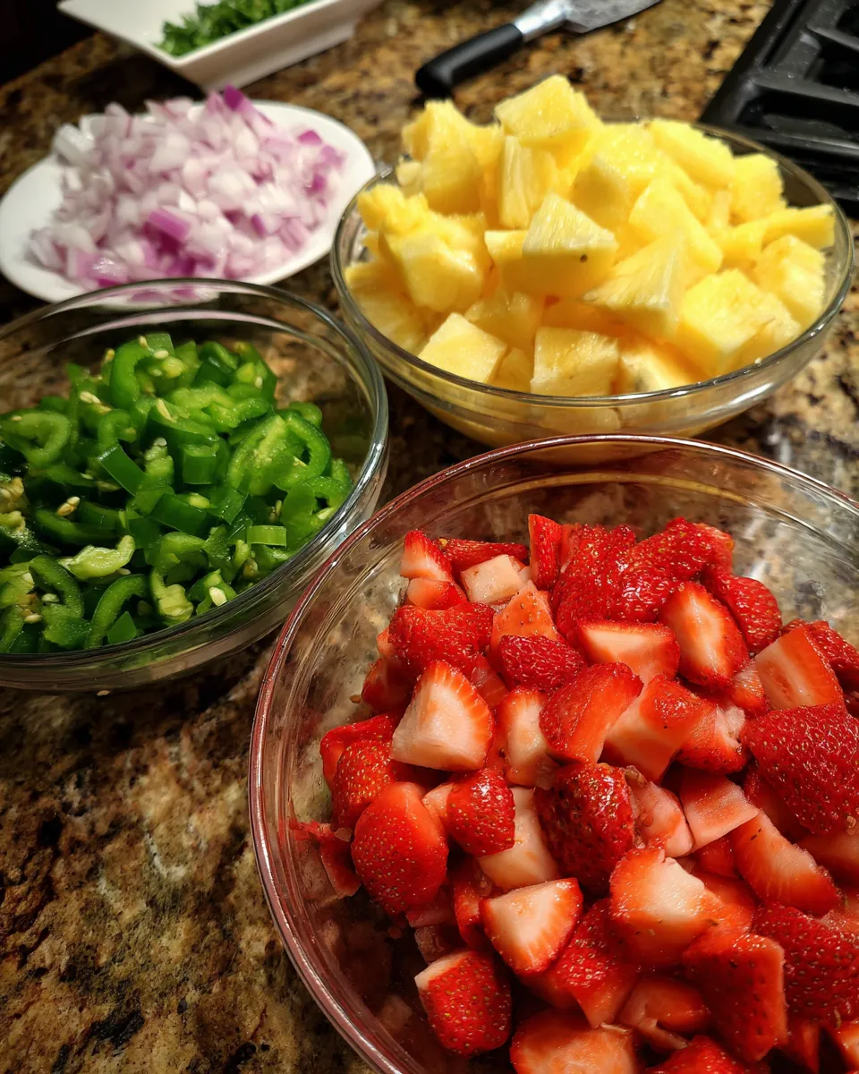 Ingredients for Irresistible Strawberry Pineapple Salsa: A Sweet and Tangy Delight