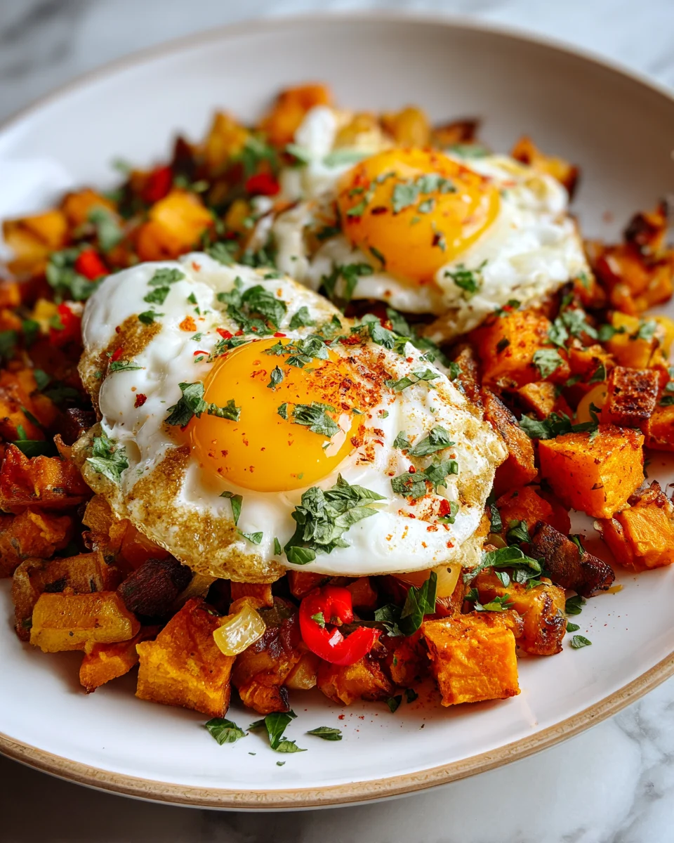 Sweet Potato Breakfast Hash with Eggs