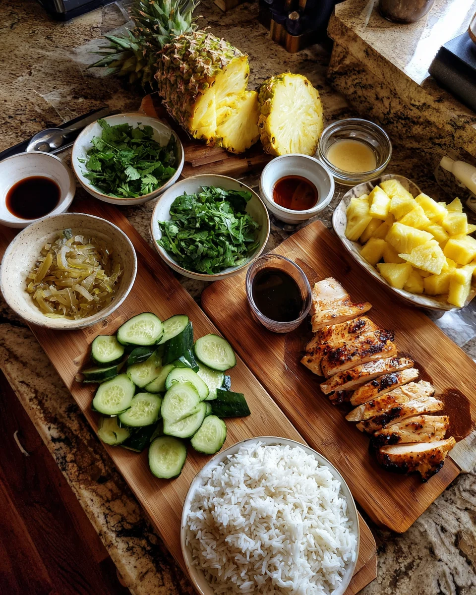 Teriyaki Chicken and Pineapple Rice Bowl