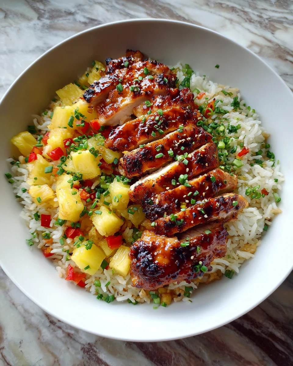 Teriyaki Chicken and Pineapple Rice Bowl