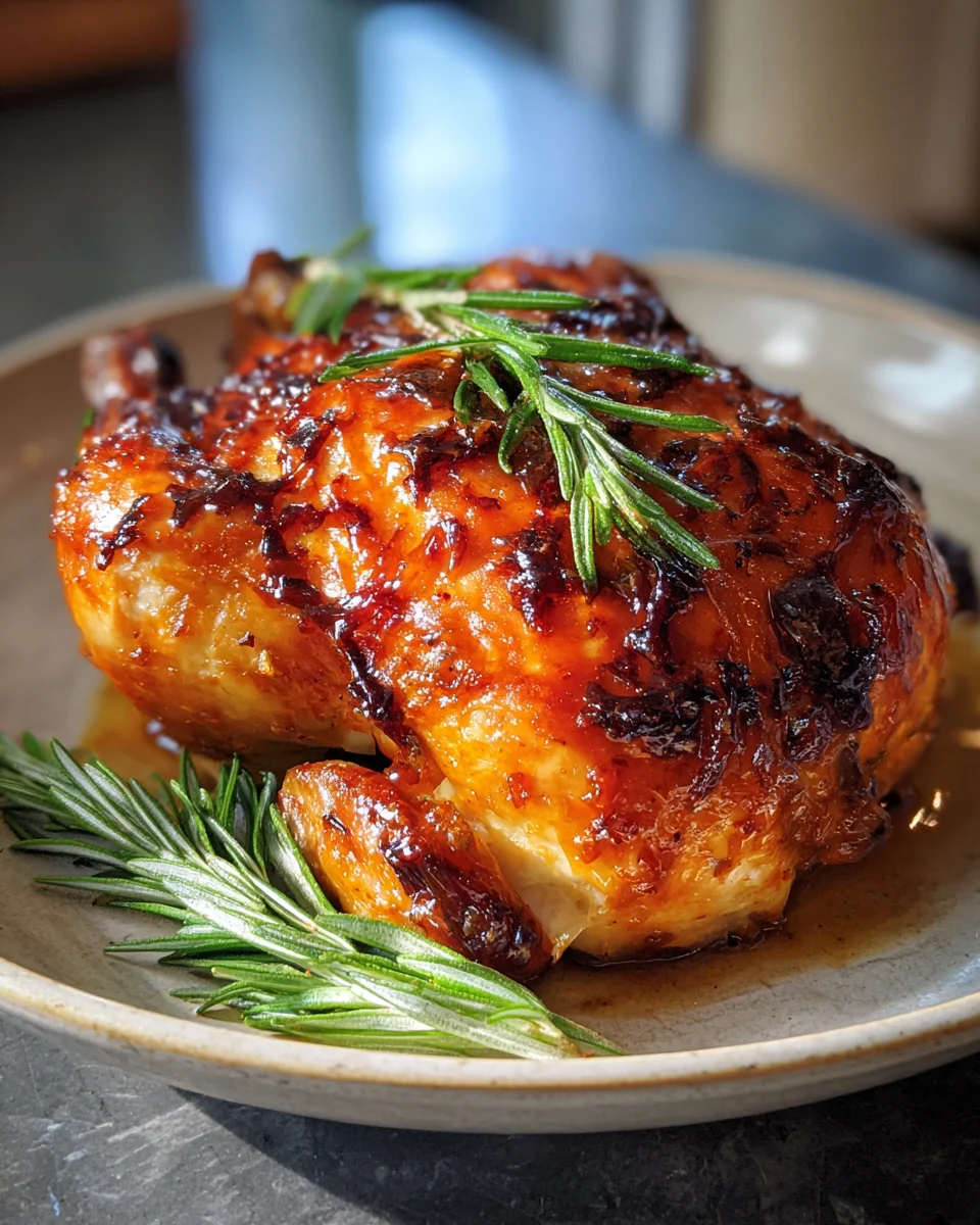 Apricot Glazed Roast Chicken
