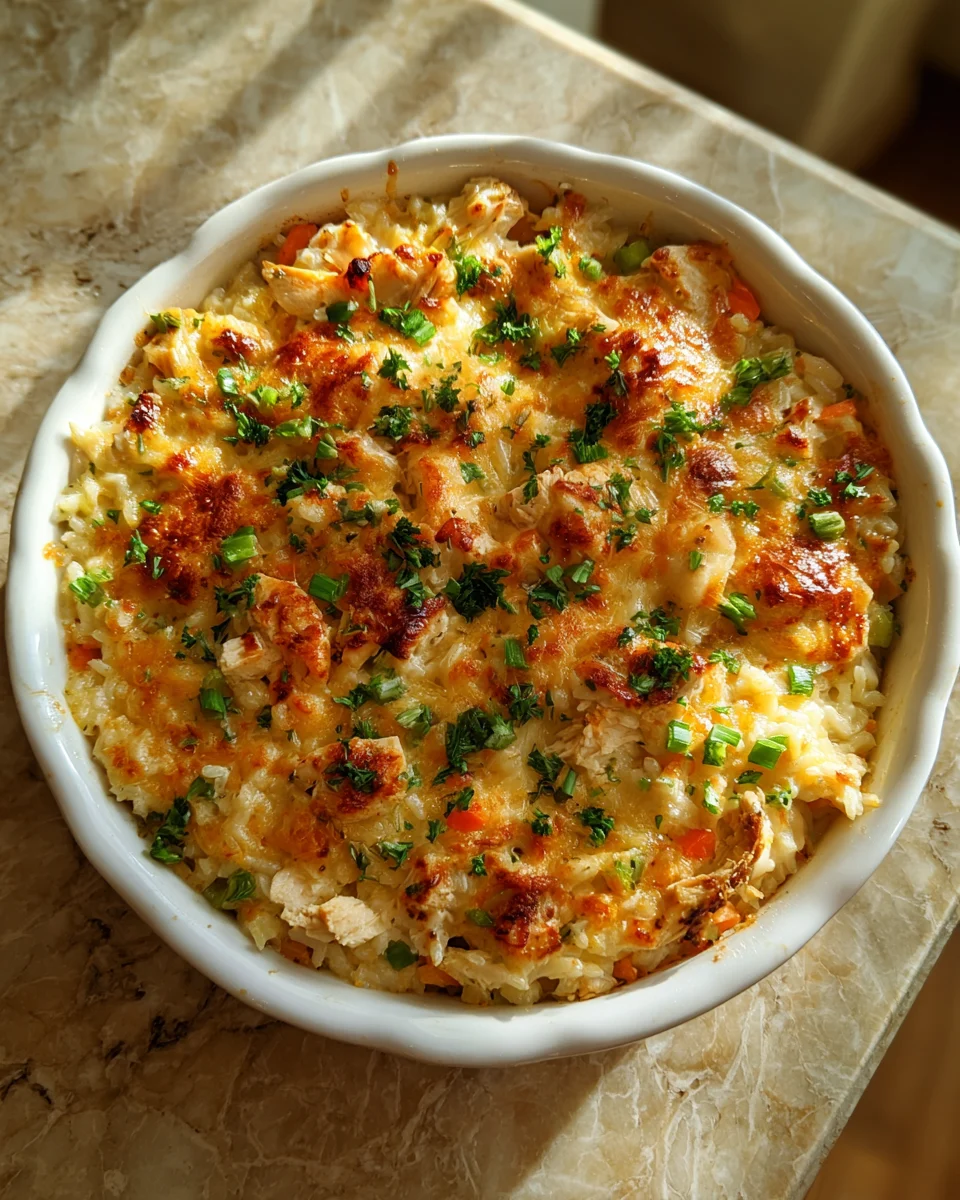 Easy Baked Chicken Rice Casserole