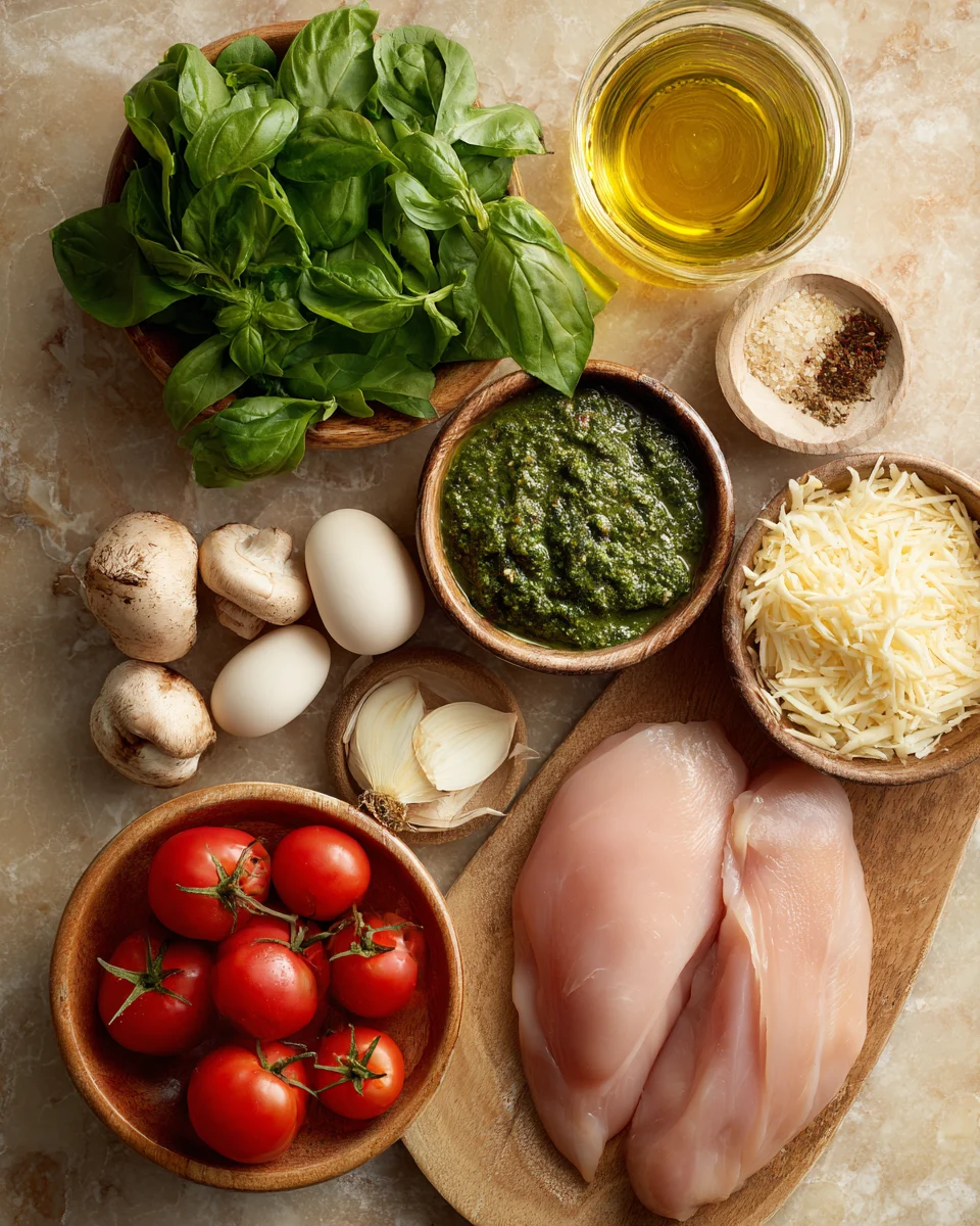 Baked Pesto Mozzarella Chicken Breast