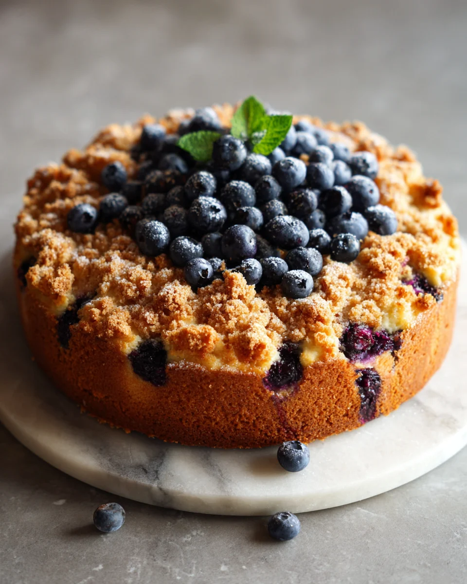 Blueberry Mascarpone Crumb Cake