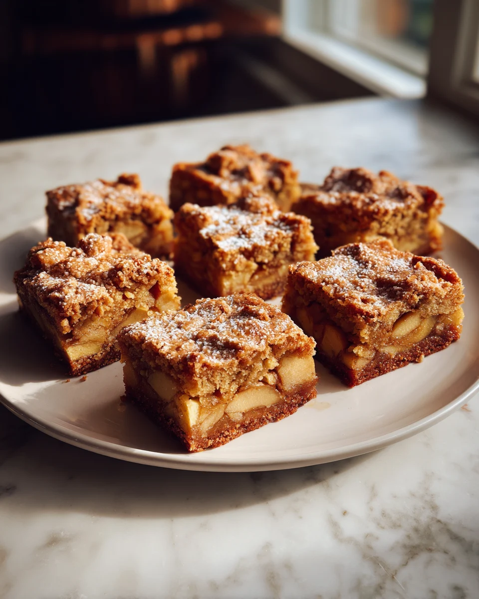 Brown Butter Apple Blondie Squares