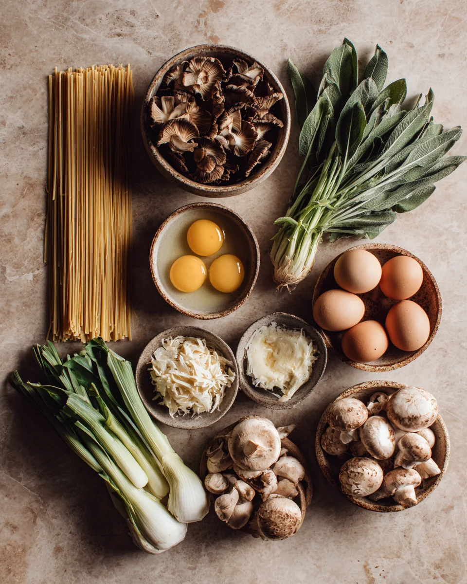 Brown Butter Sage Mushroom Linguine