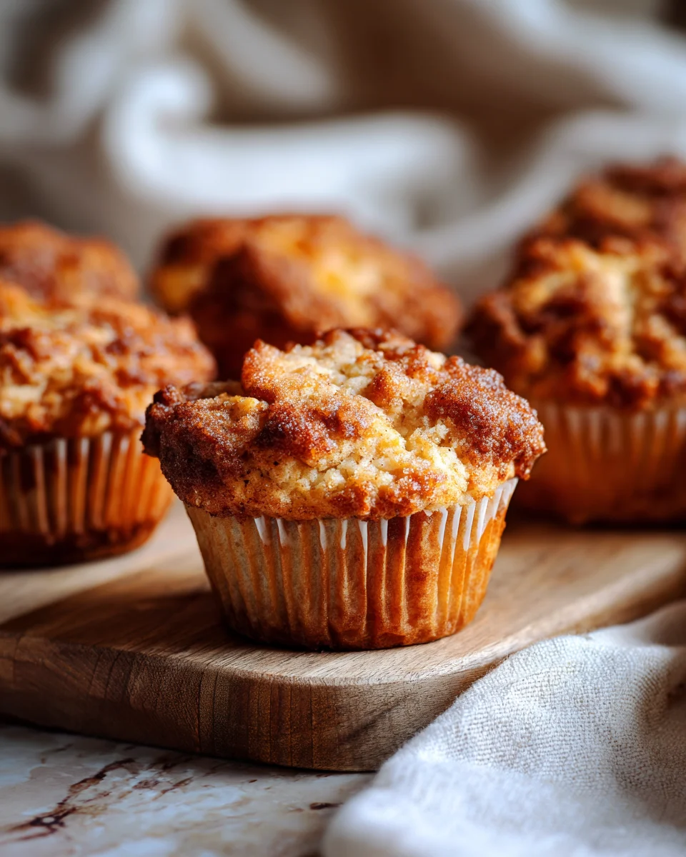 Brown Sugar Peach Cobbler Muffins
