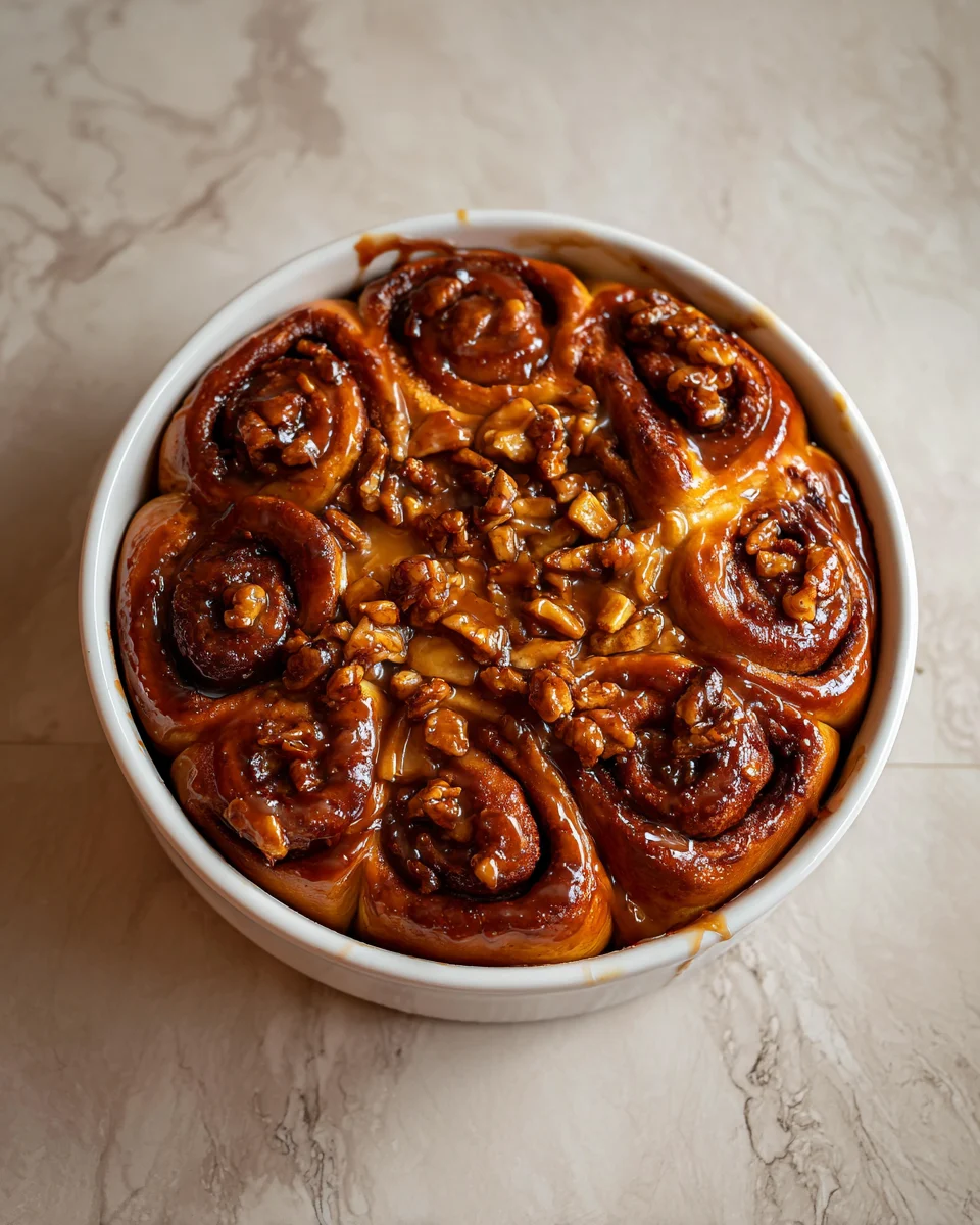 Caramel Apple Cinnamon Roll Bake