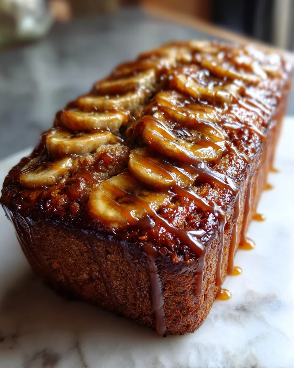 Caramel Drizzle Banana Bread
