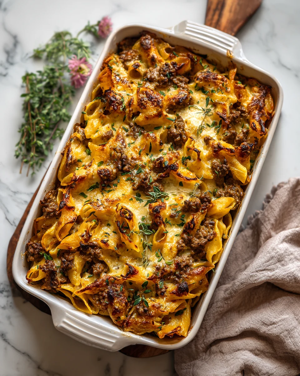 Cheesy Ground Beef Pasta Bake