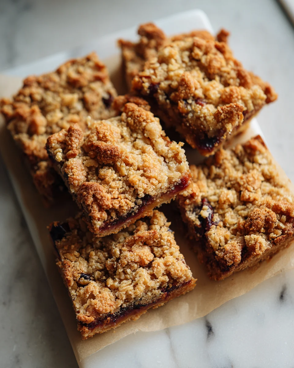 Cherry Almond Butter Crumble Bars