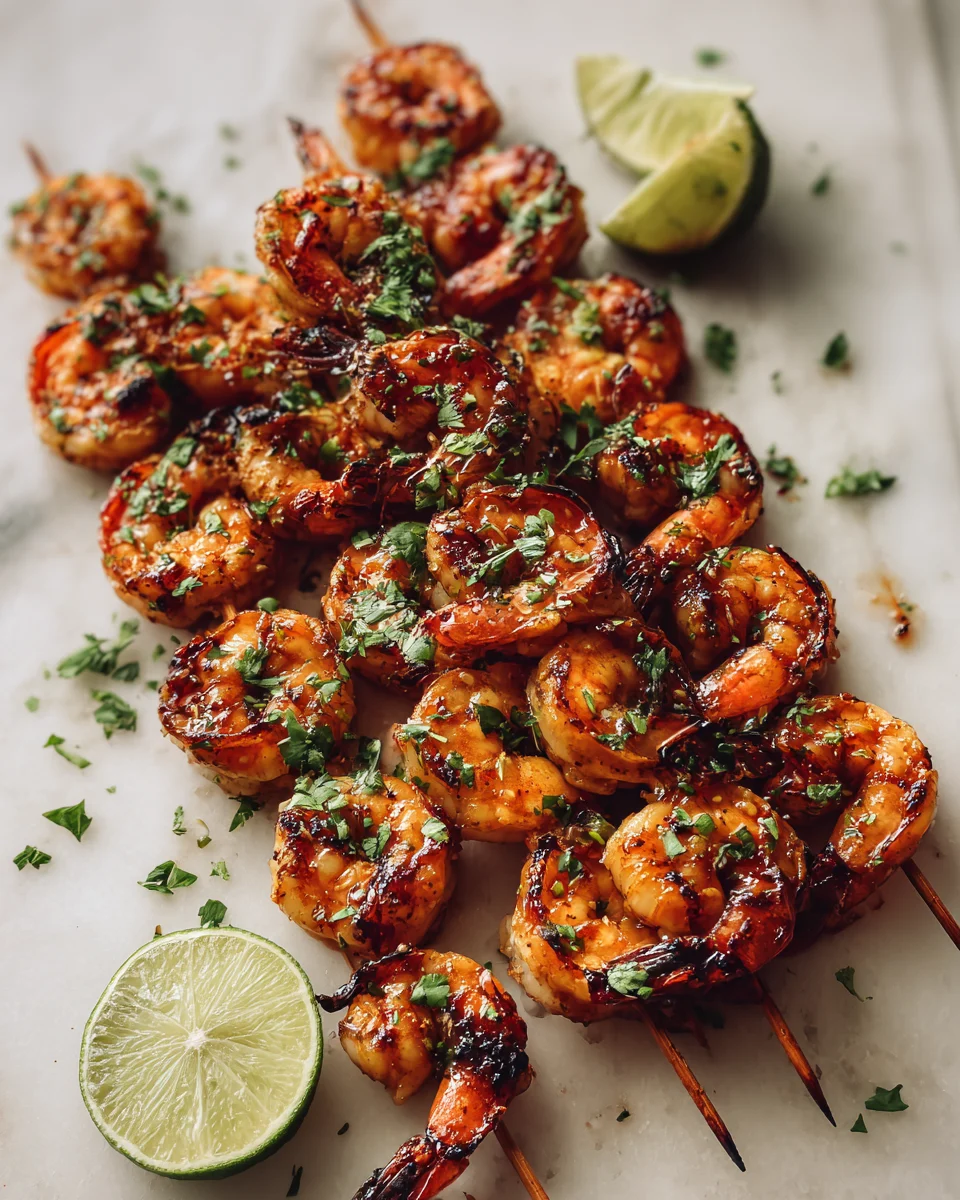 Chili Lime Grilled Shrimp Skewers