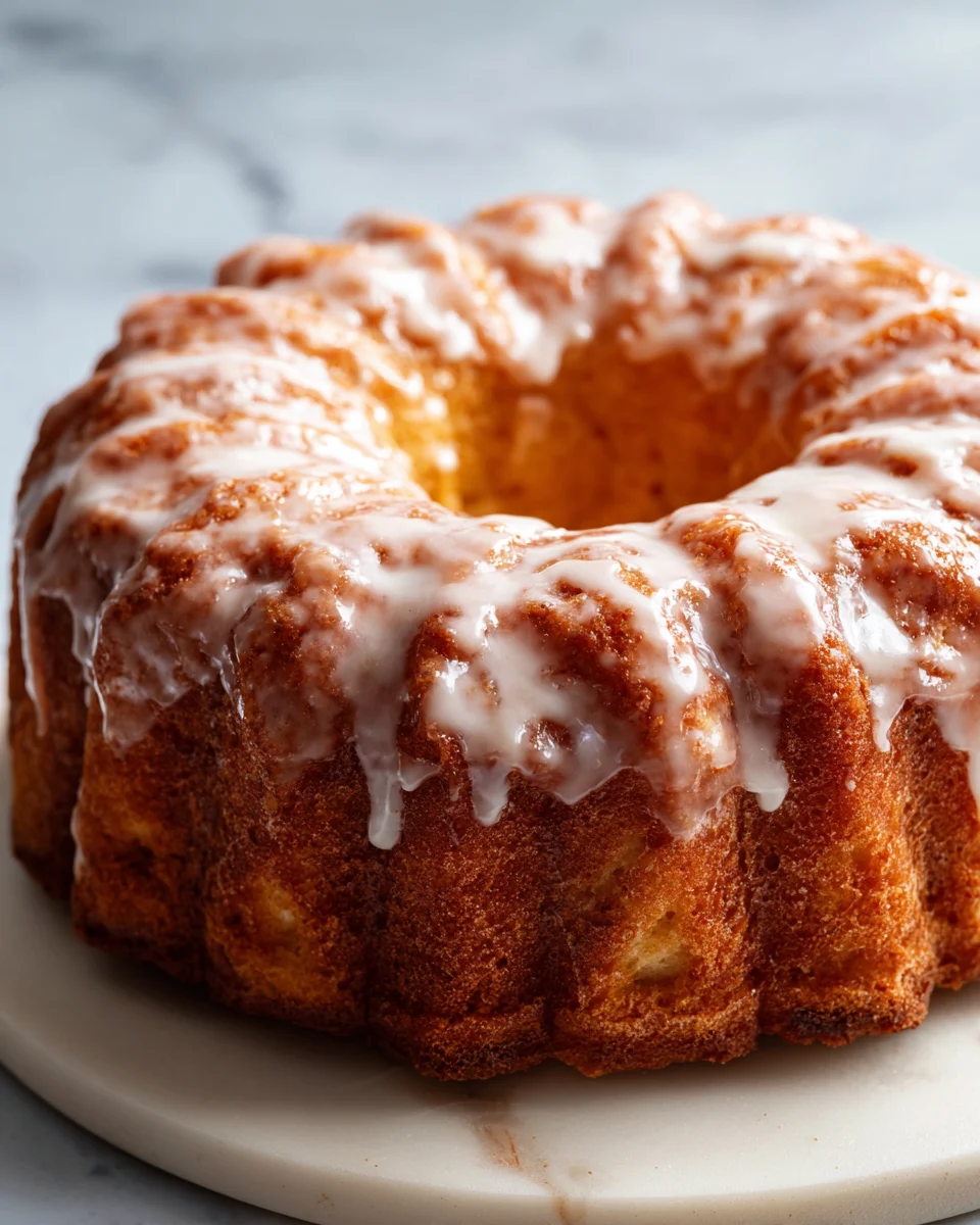 Cinnamon Maple Glazed Donut Cake
