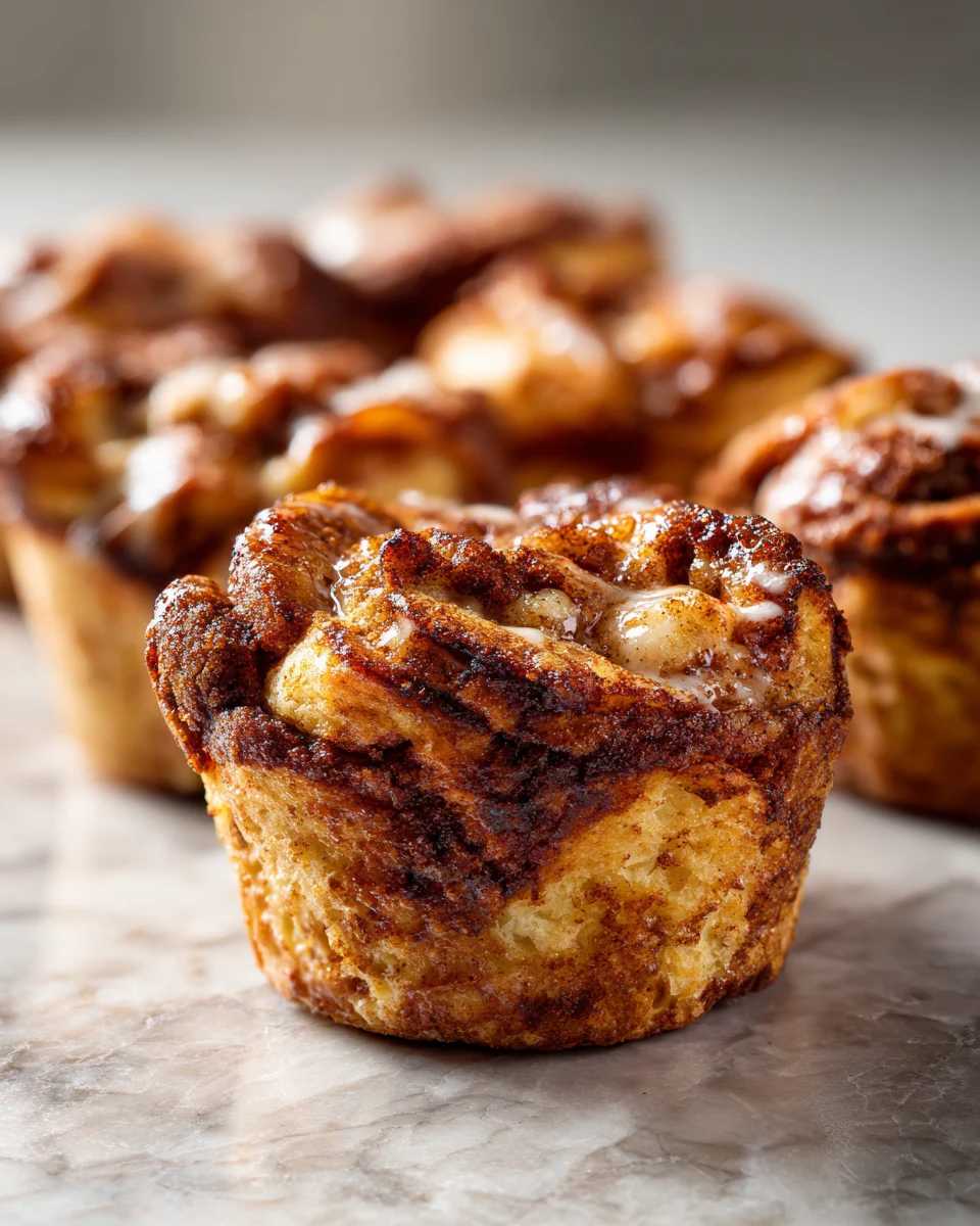 Cinnamon Roll Bread Pudding Muffins