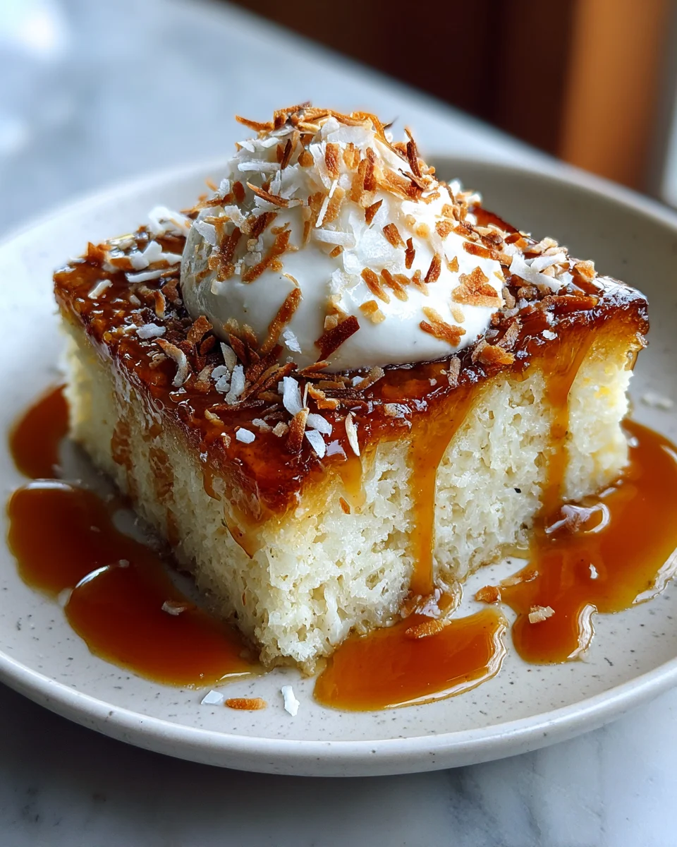 Coconut Caramel Tres Leches Cake