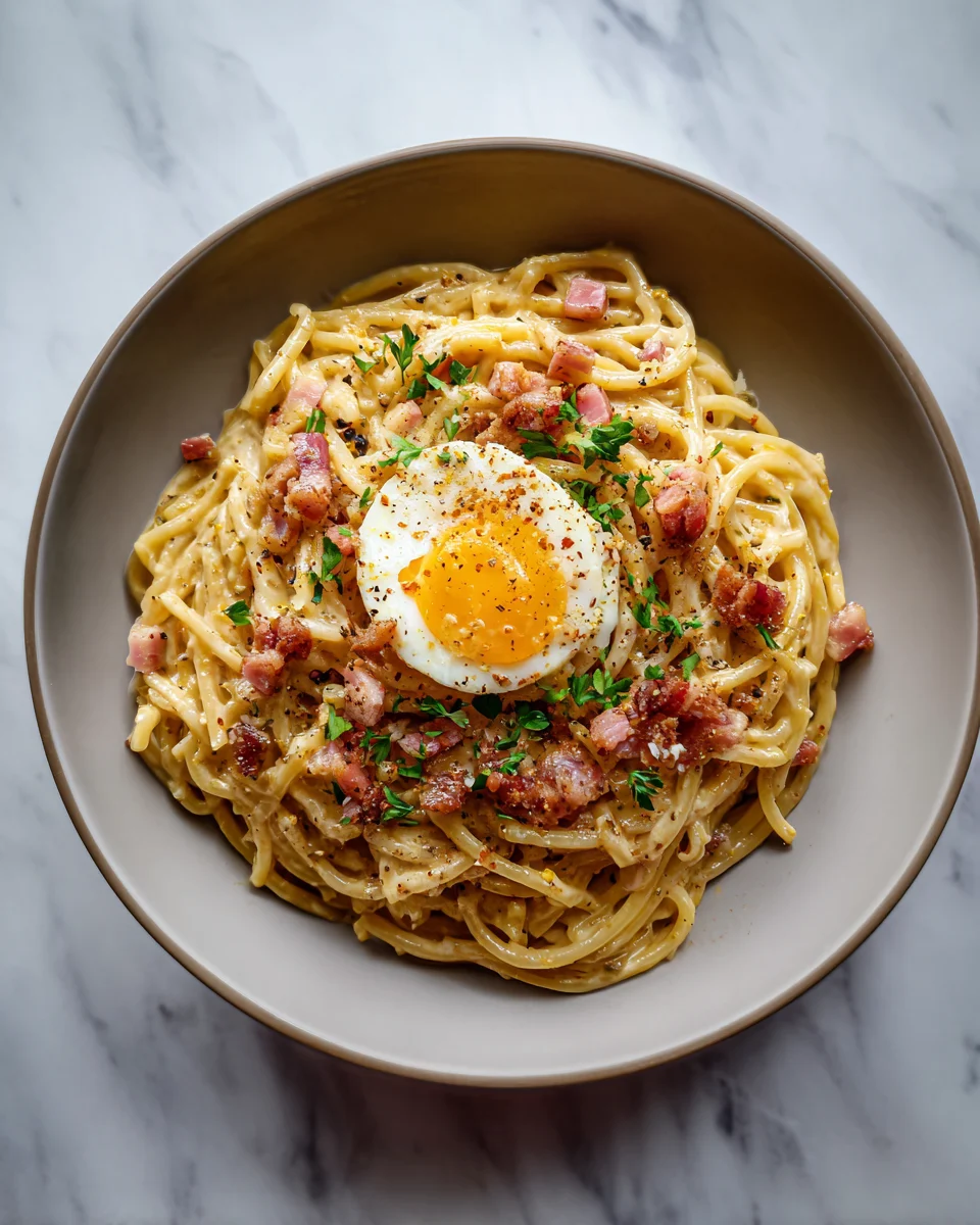 Creamy Bacon Carbonara Ramen Bowl