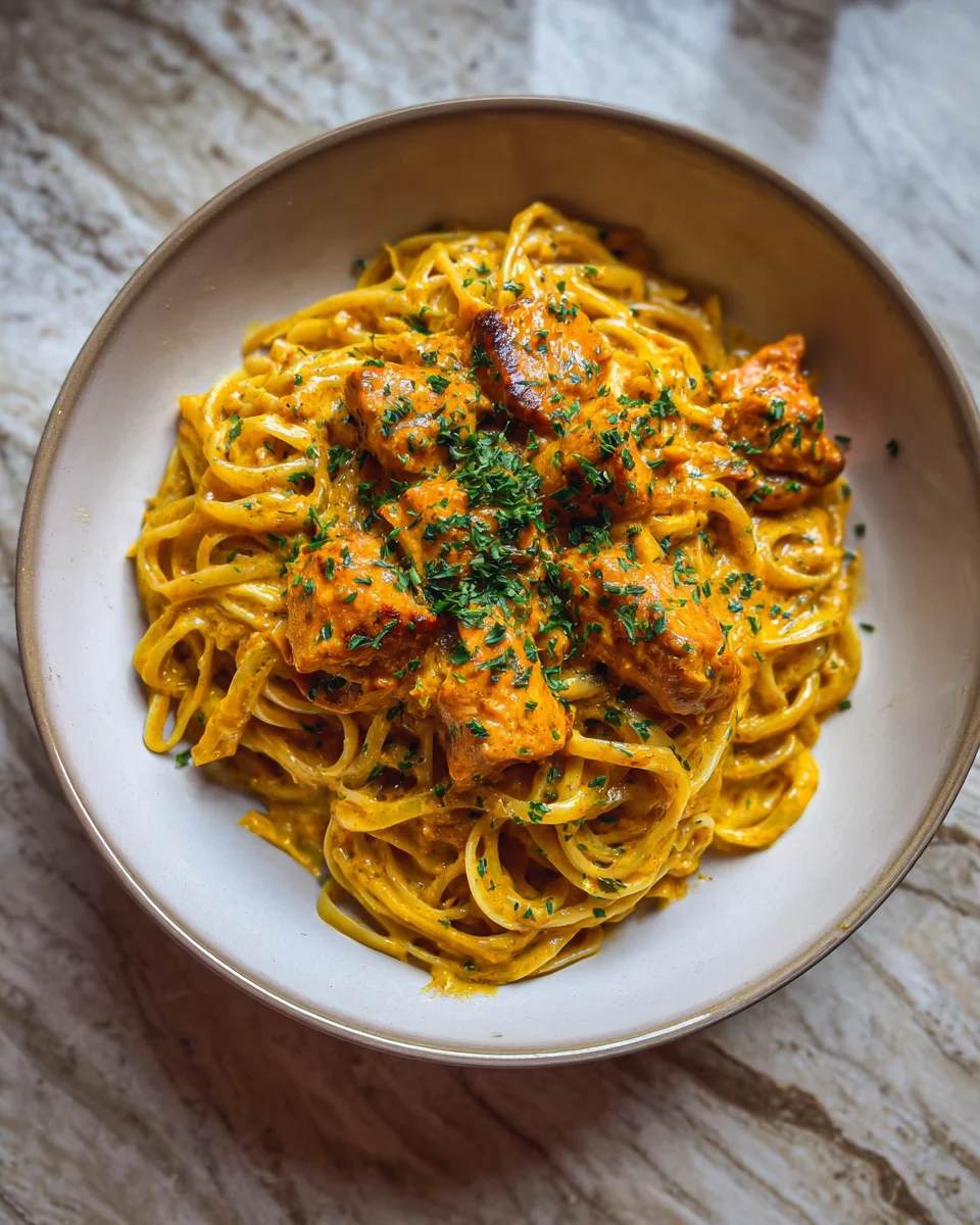 Creamy Cowboy Butter Chicken Linguine Recipe