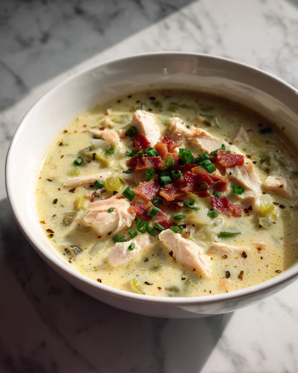Creamy Jalapeño Popper Chicken Soup