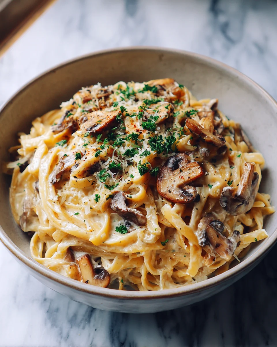 Creamy Mushroom Gruyere Pasta