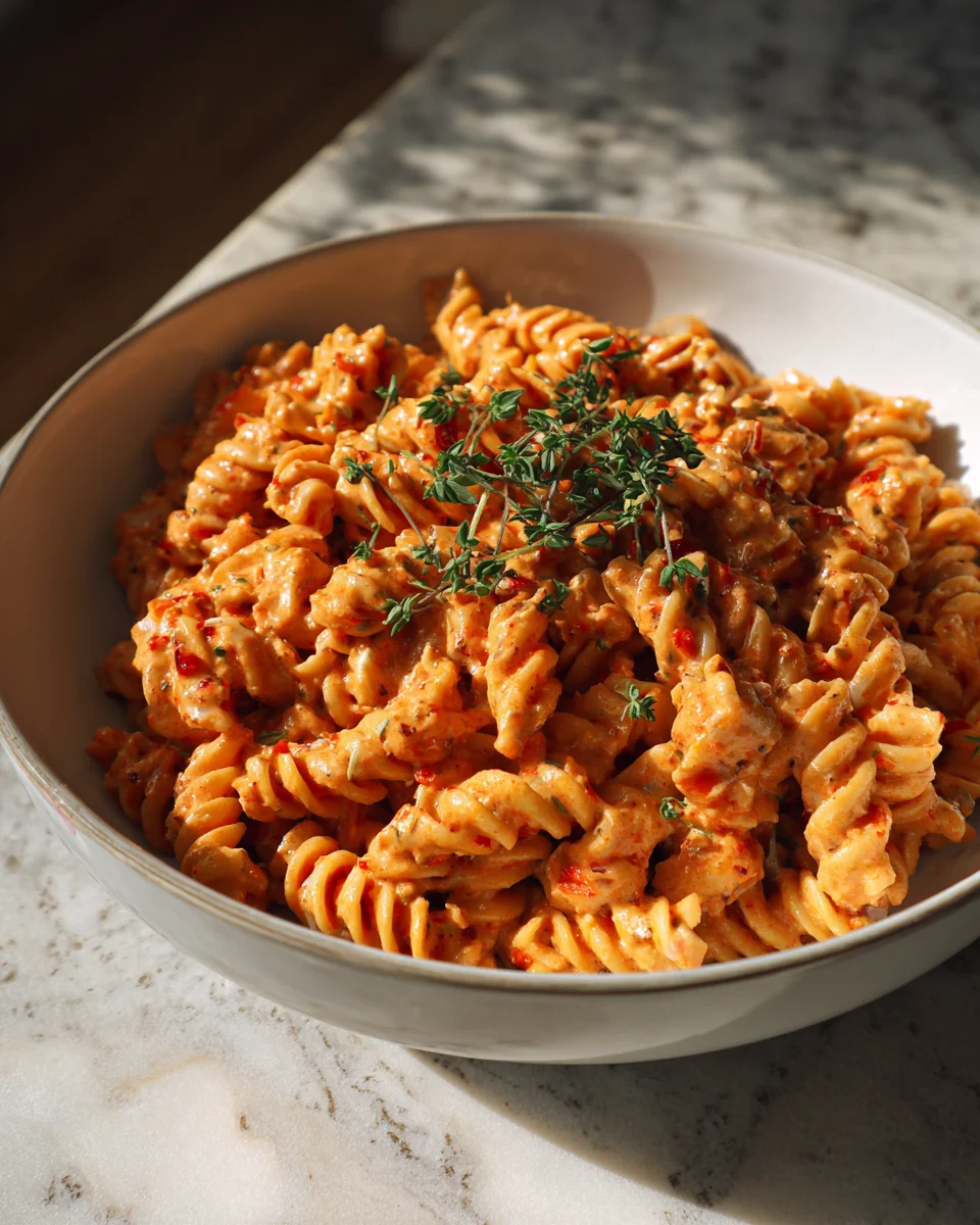Creamy Roasted Garlic Tomato Fusilli