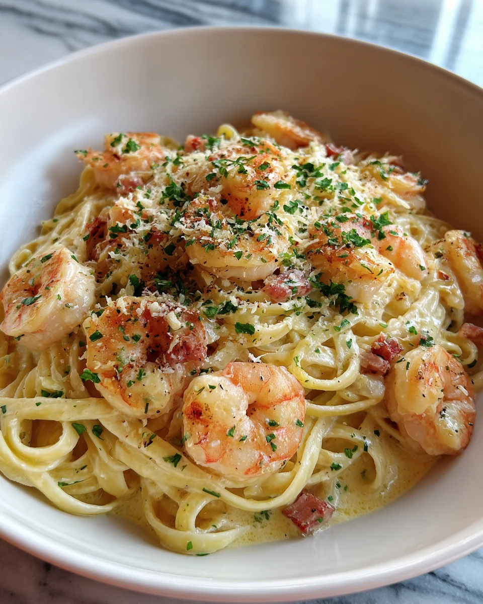 Creamy Shrimp Alfredo Pasta