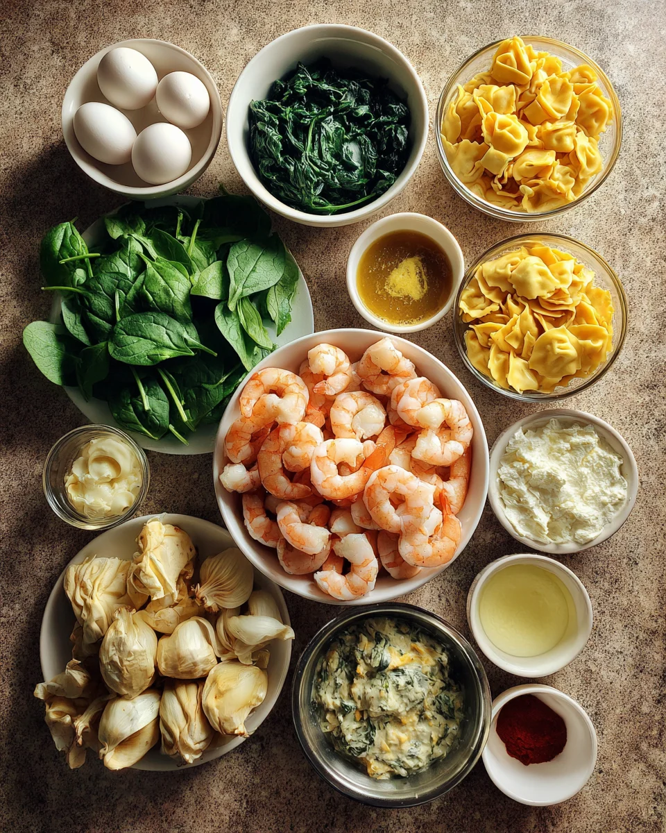 Creamy Shrimp Spinach Tortellini