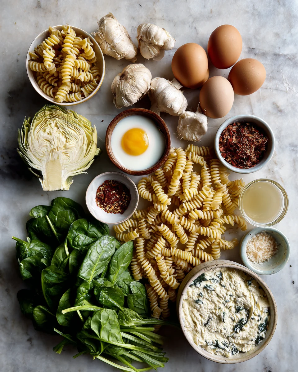 Creamy Spinach Artichoke Rotini