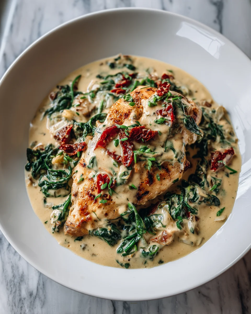 Creamy Tuscan Garlic Chicken Skillet