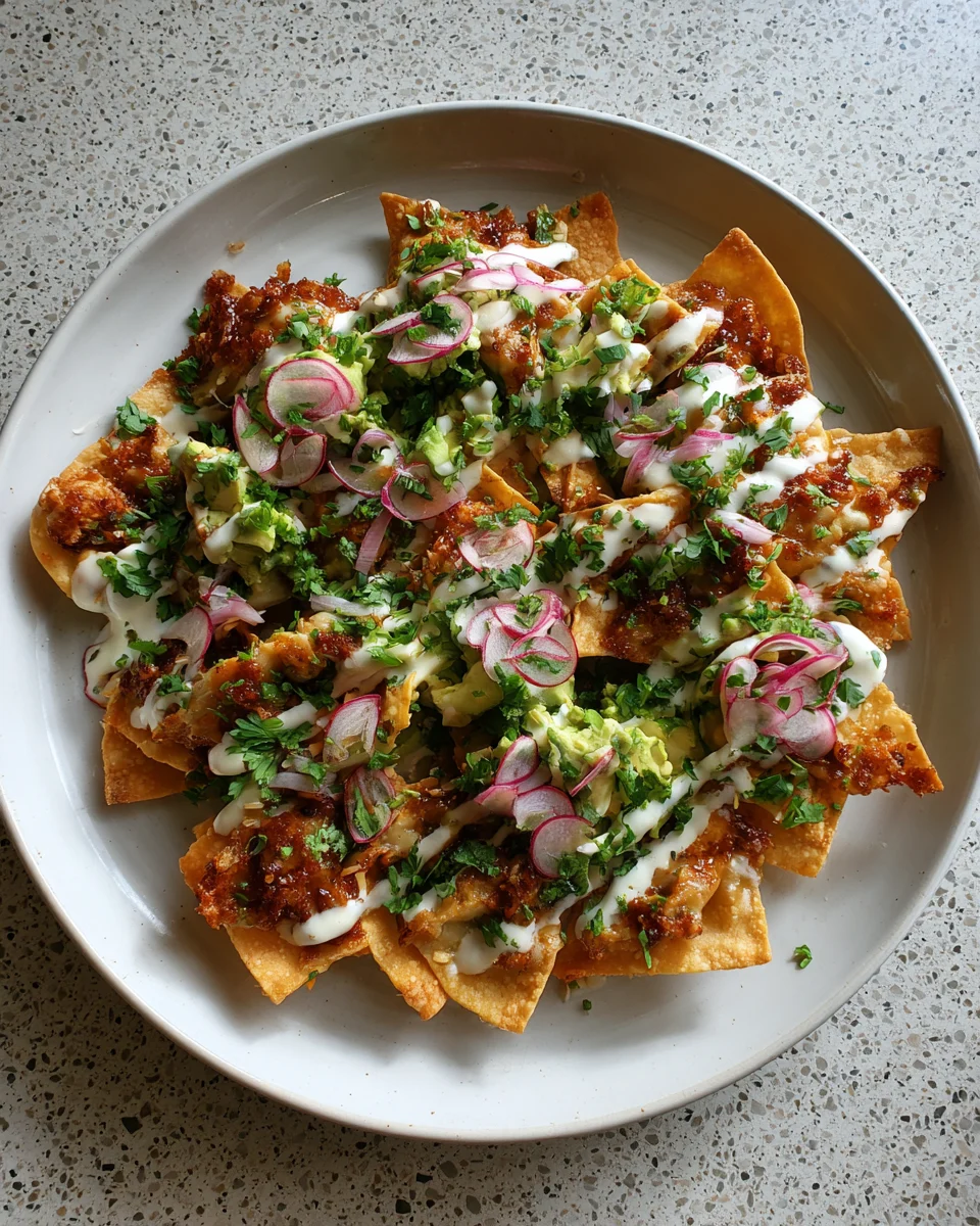 Crispy Chicken Wonton Nachos