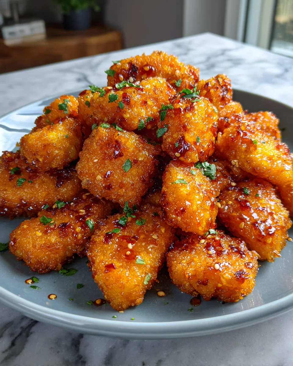 Crispy Hot Honey Salmon Nuggets