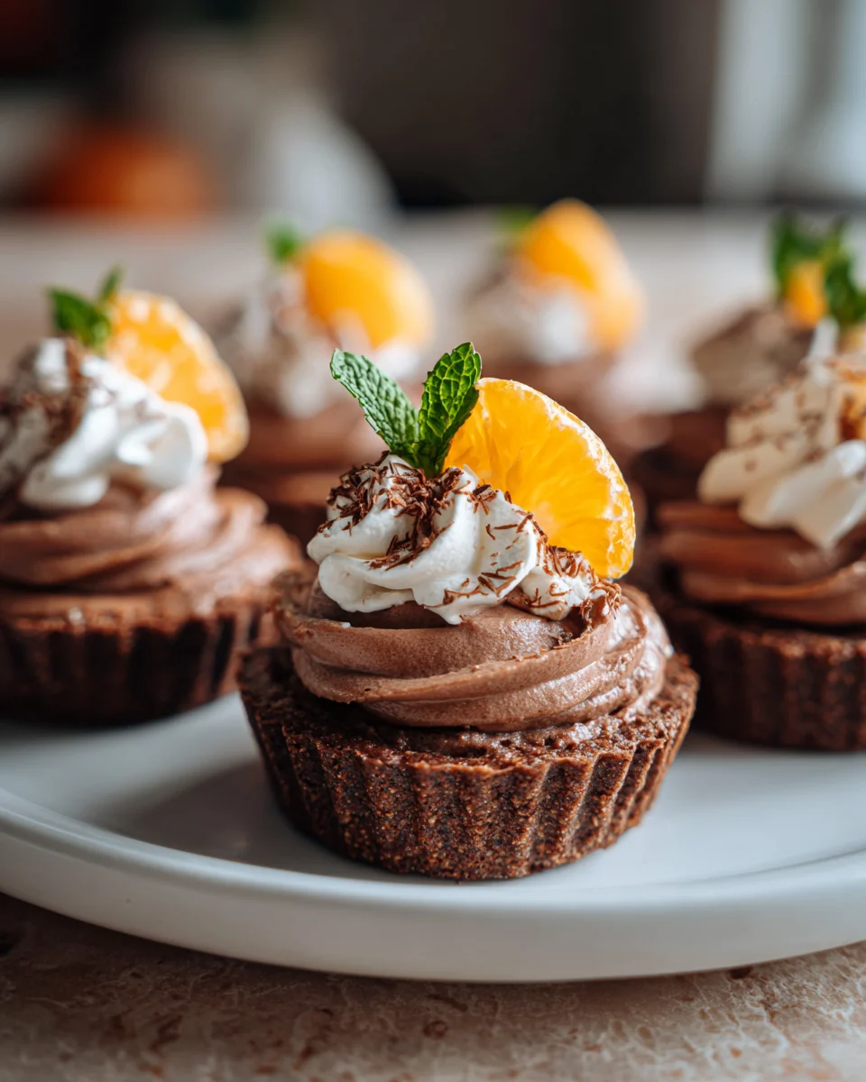 Dark Chocolate Orange Mousse Cups