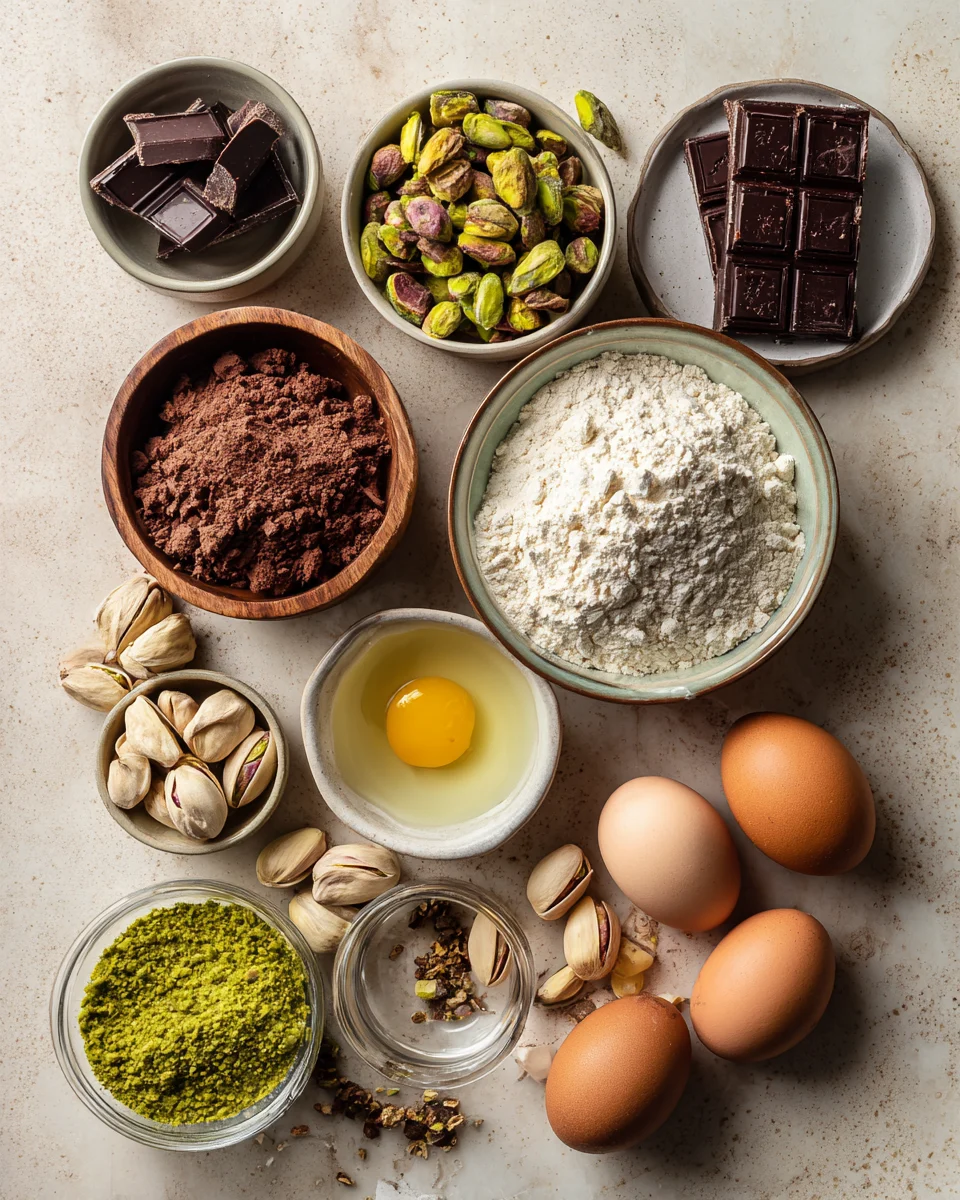 Dark Chocolate Pistachio Tart Bars
