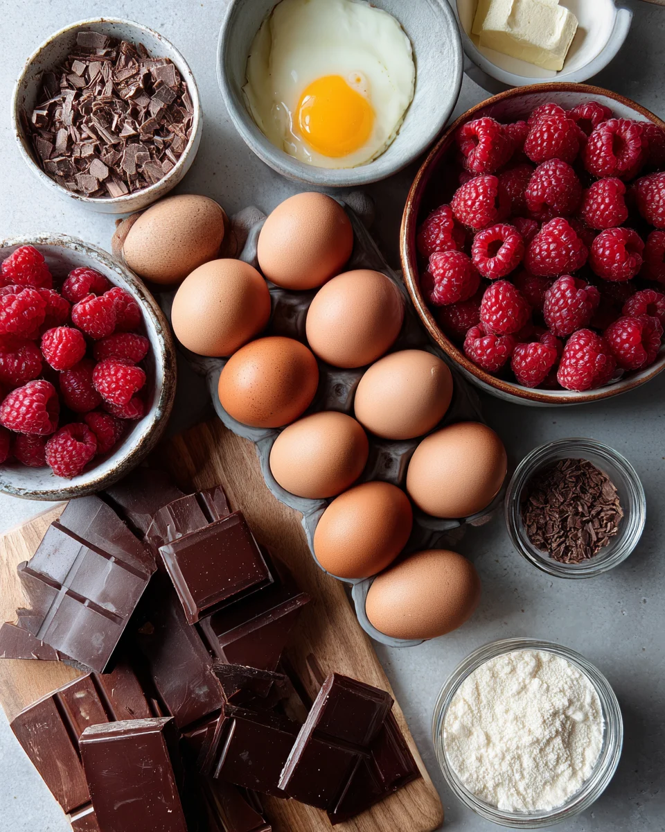 Dark Chocolate Raspberry Truffle Bars