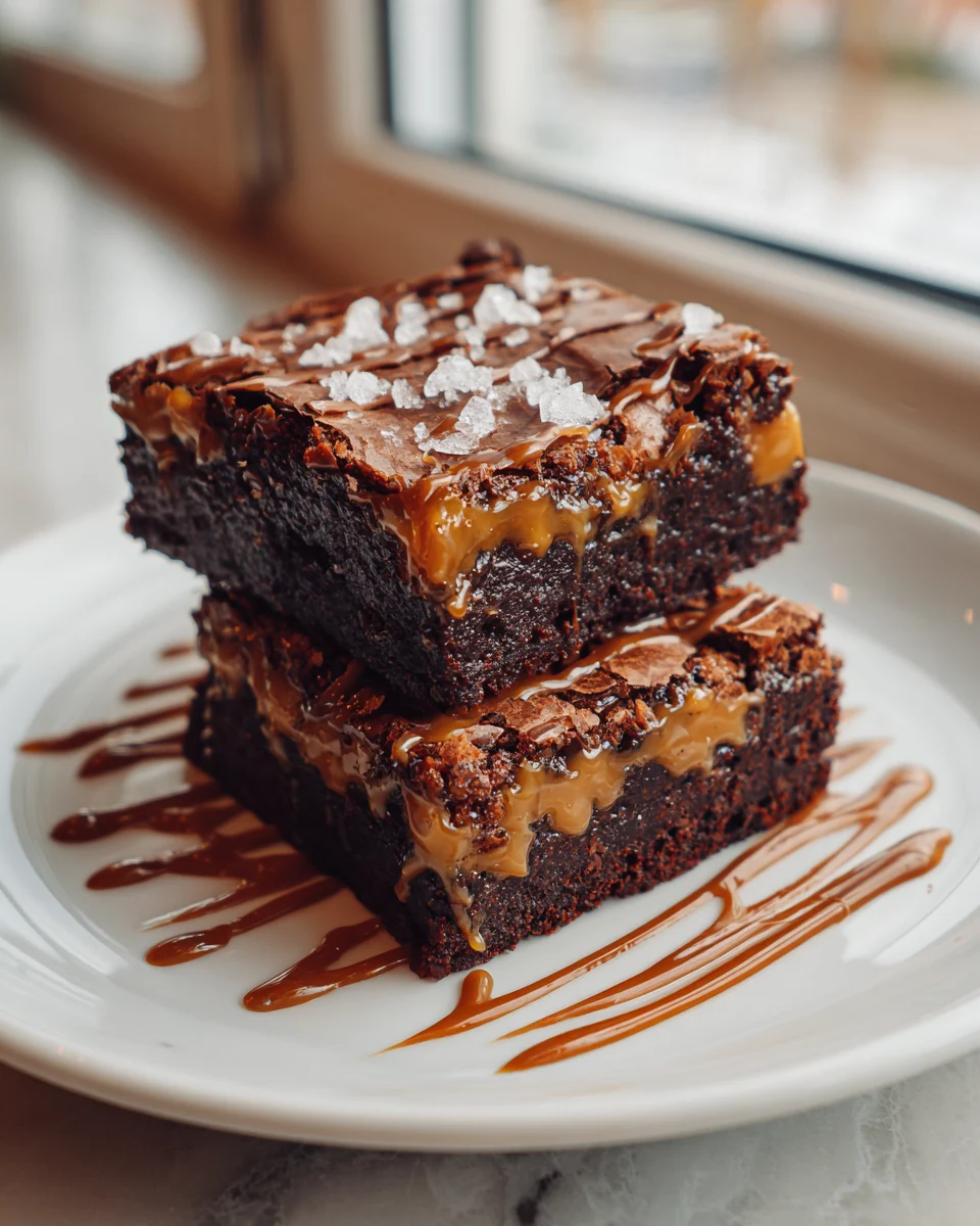 Espresso Caramel Layer Brownies
