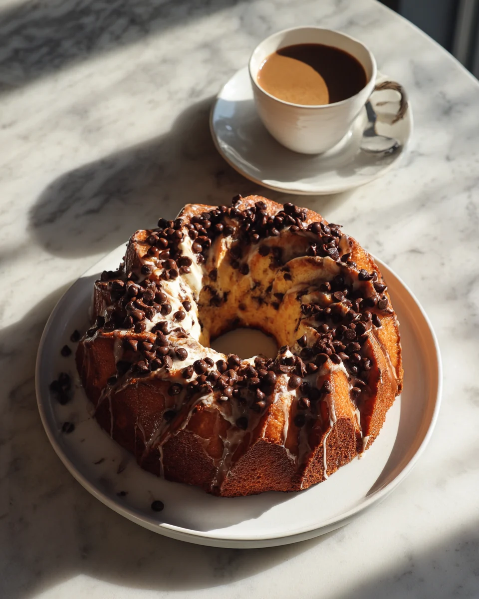 Espresso Chocolate Chip Ricotta Cake