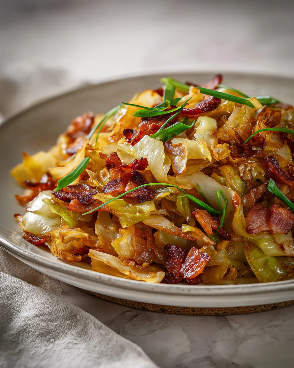 Easy Fried Cabbage with Bacon