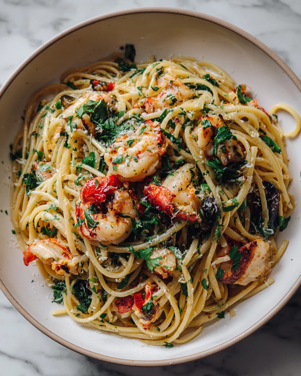 Garlic Butter Seafood Pasta