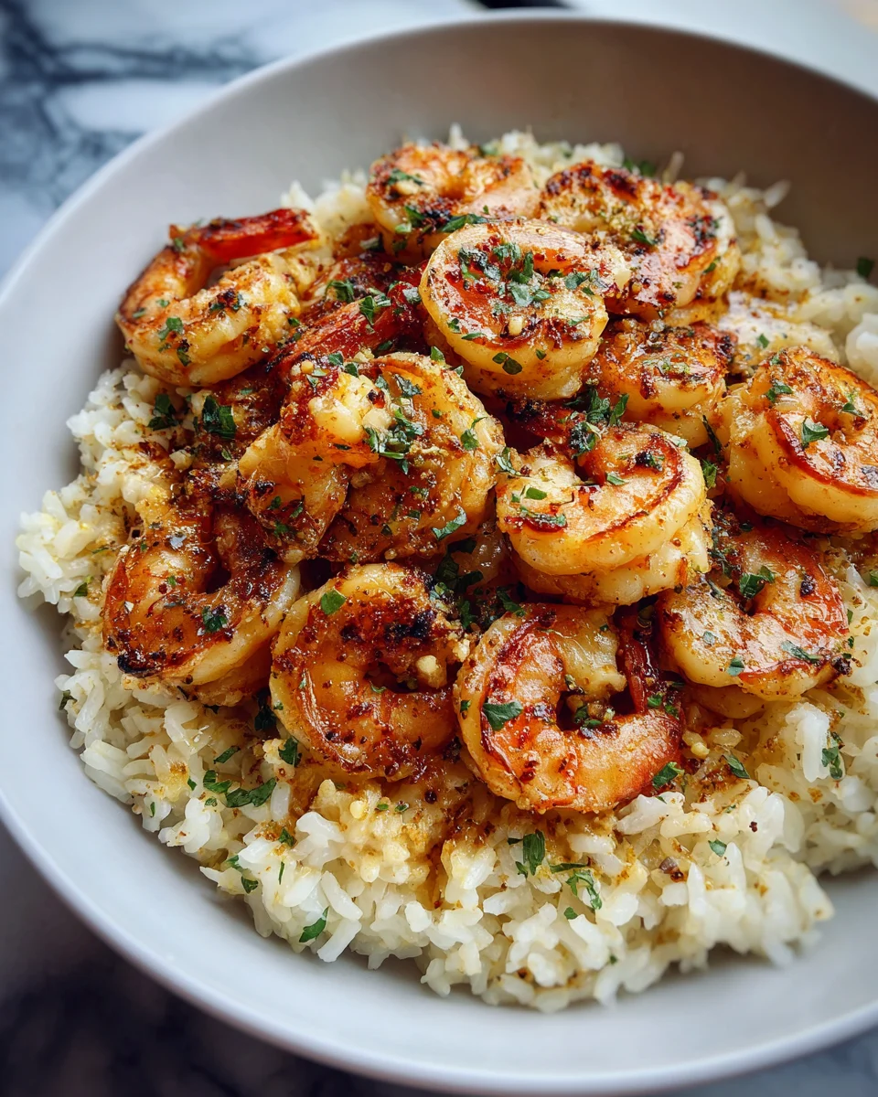 Garlic Butter Shrimp Rice Bowl