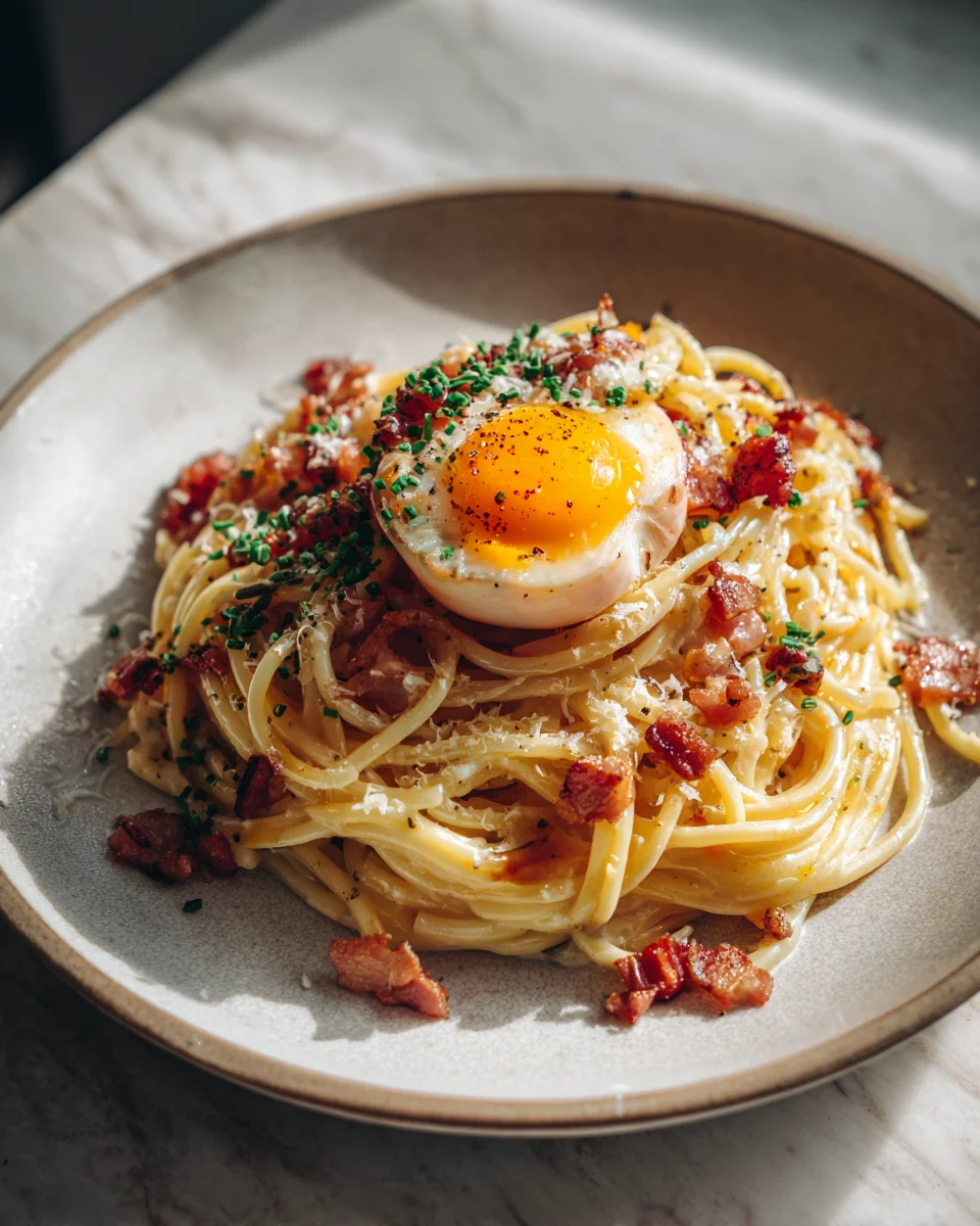 Garlic Parmesan Carbonara Ramen