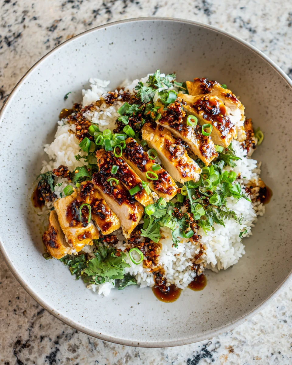 Delicious Ginger Scallion Chicken Rice Recipe