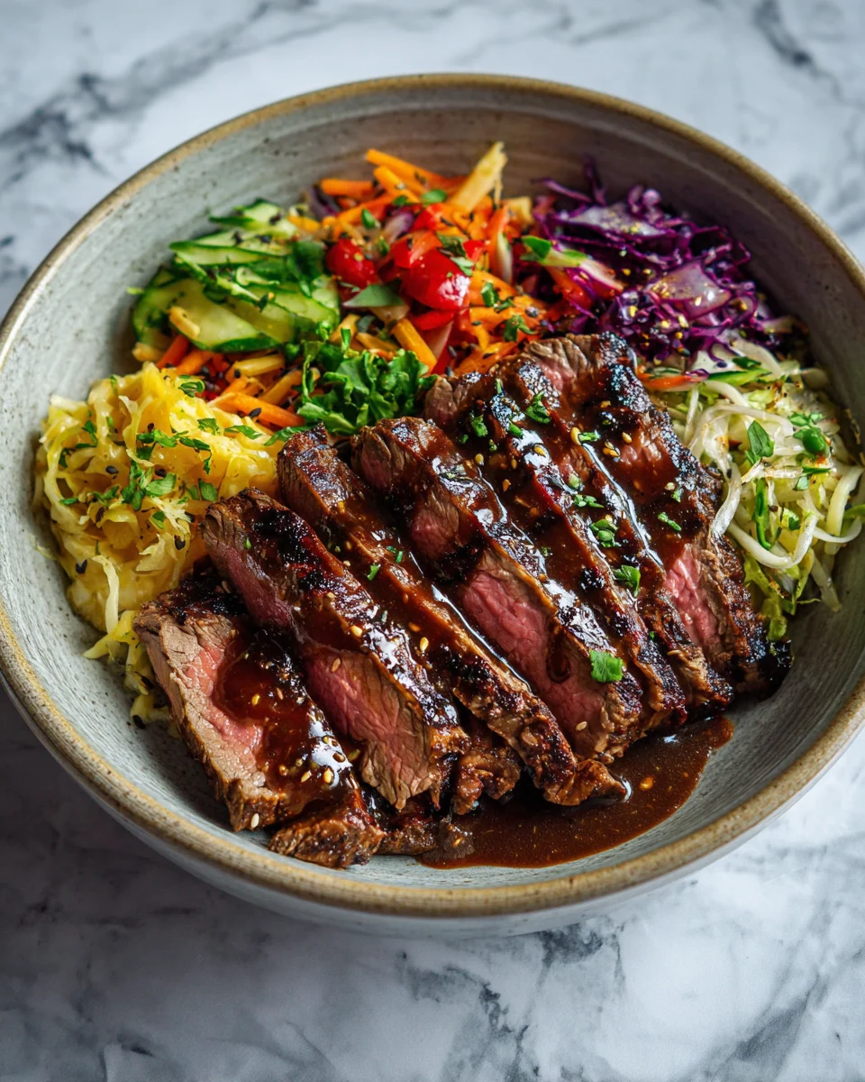 Grilled Steak Bowl with Sauce