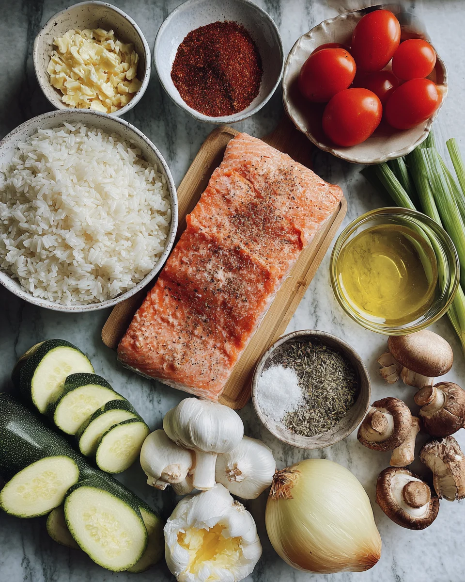 Honey Cajun Salmon Rice Skillet
