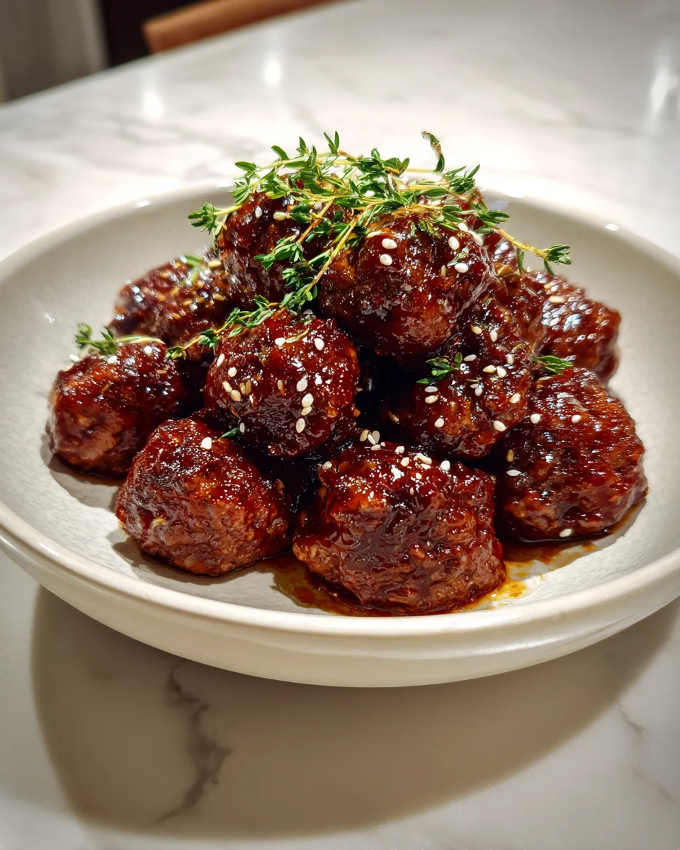 Honey Garlic Glazed Meatball Dinner