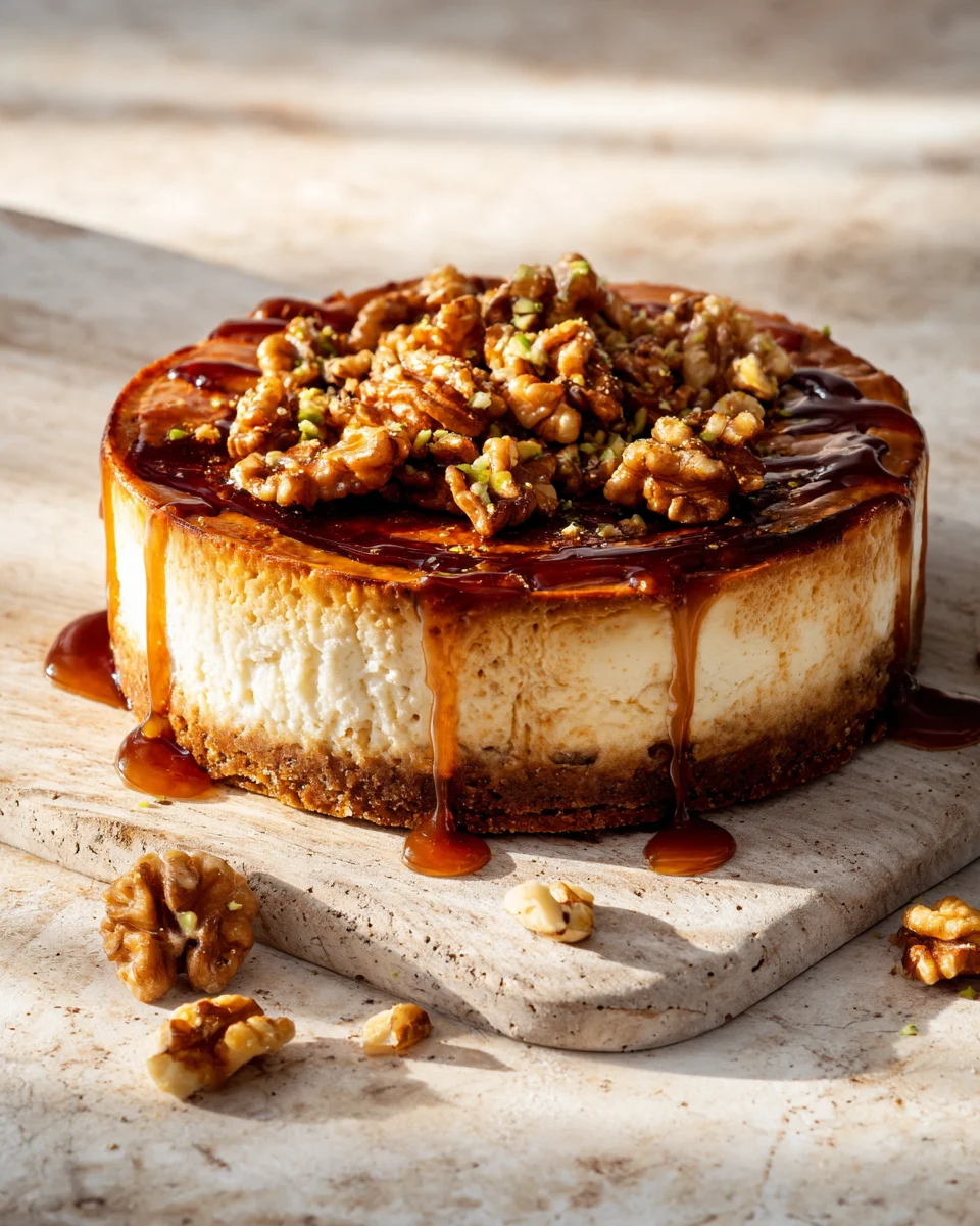 Honey Walnut Baklava Cheesecake