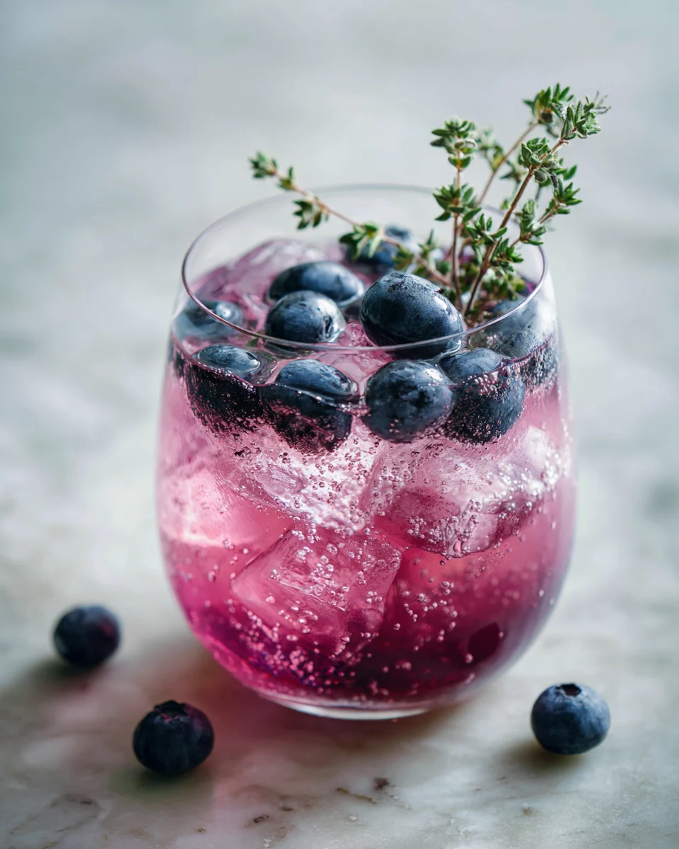 Lavender Blueberry Sparkling Mocktail