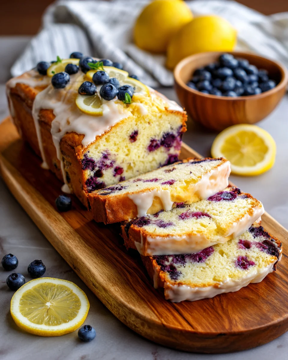 Lemon Blueberry Yogurt Loaf Cake