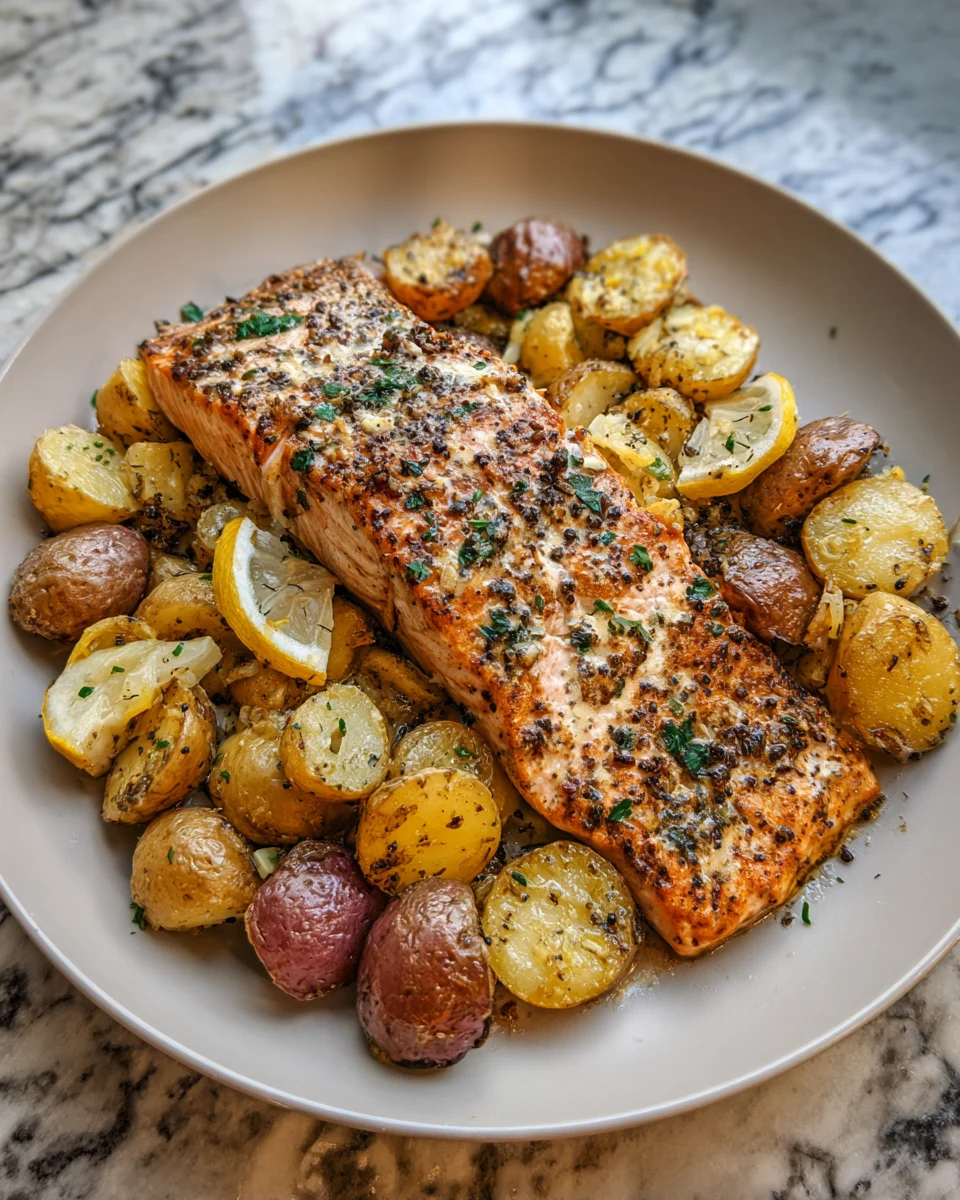 Lemon Dill Salmon Potato Skillet
